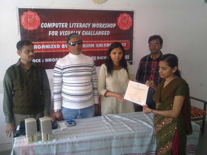 Award ceremony — certificate presentation